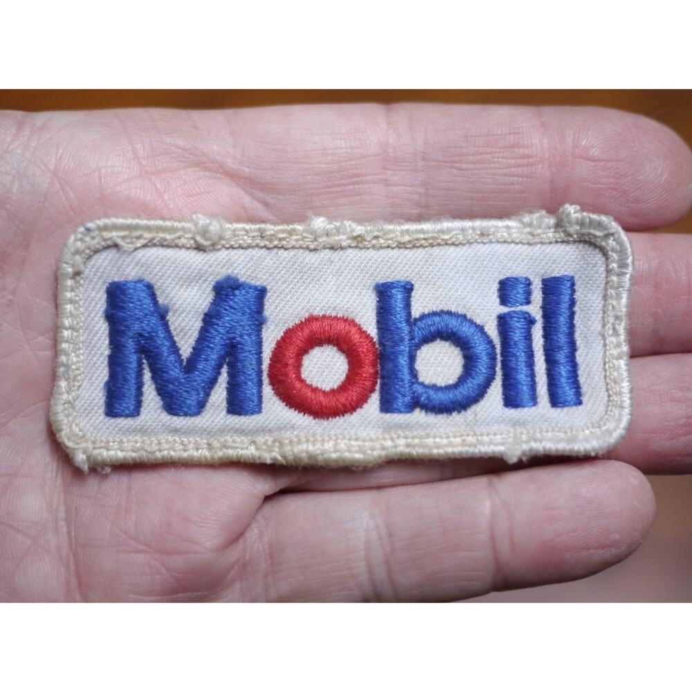 Vintage MOBIL Oil Company Gas Station Embroidered Rockabilly Patch